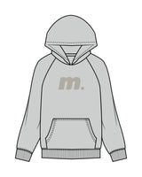 The Womens Hoodie - Storm - Motivate Movement - Center Chest "M" & Back Stacked - Printed - Tone on Tone