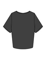 The Crop Tee - Charcoal - Lagree Restoration - Center Chest Boxed - Printed - White