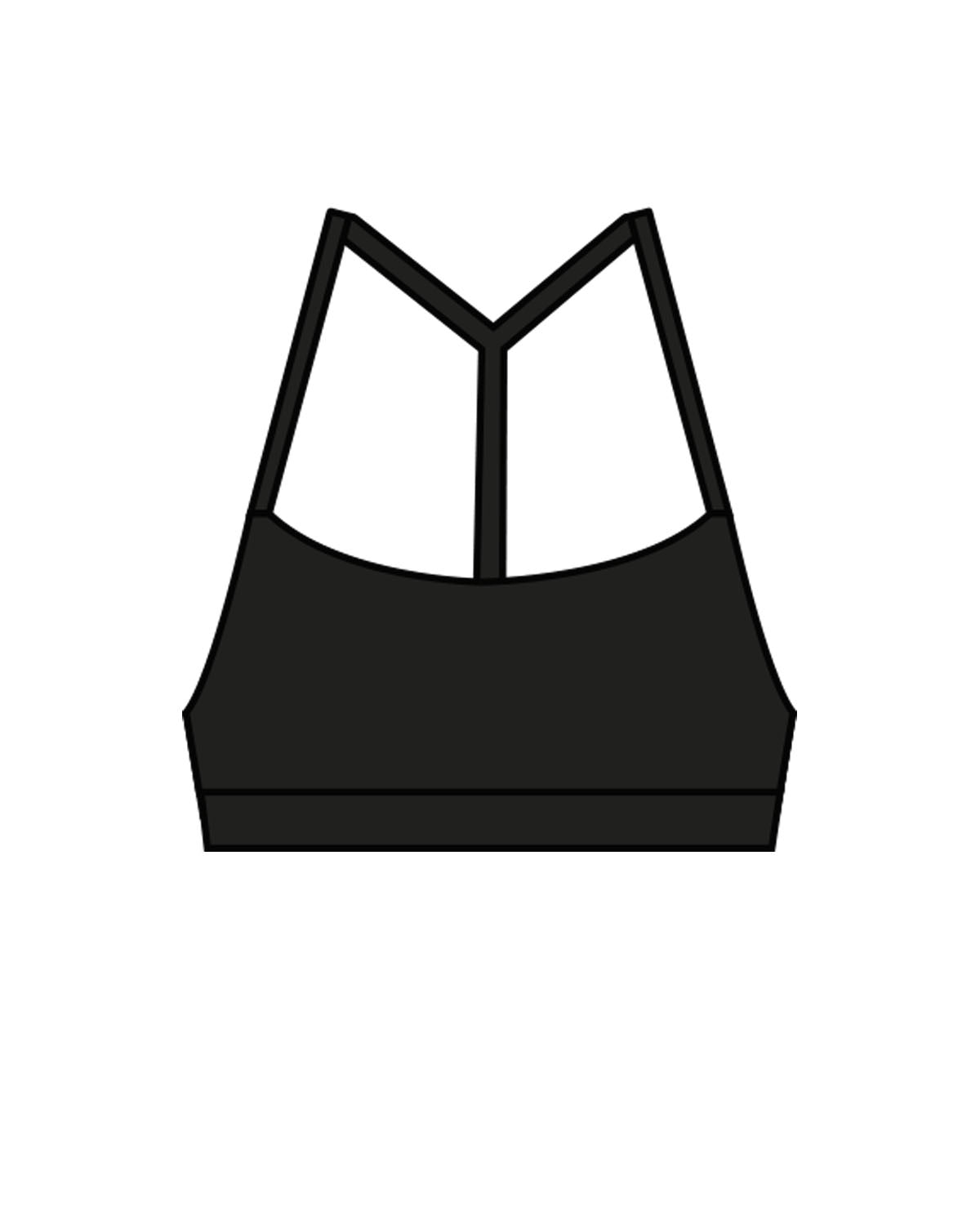 The Basic Bra - Black  - TCB Lifestyle - Back Center - White