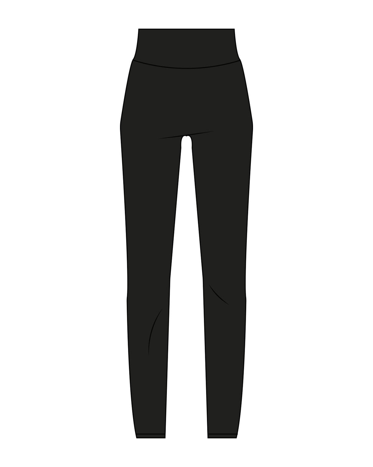 The Basic Legging - Black - Sacred Studios - Center Back - Printed - White