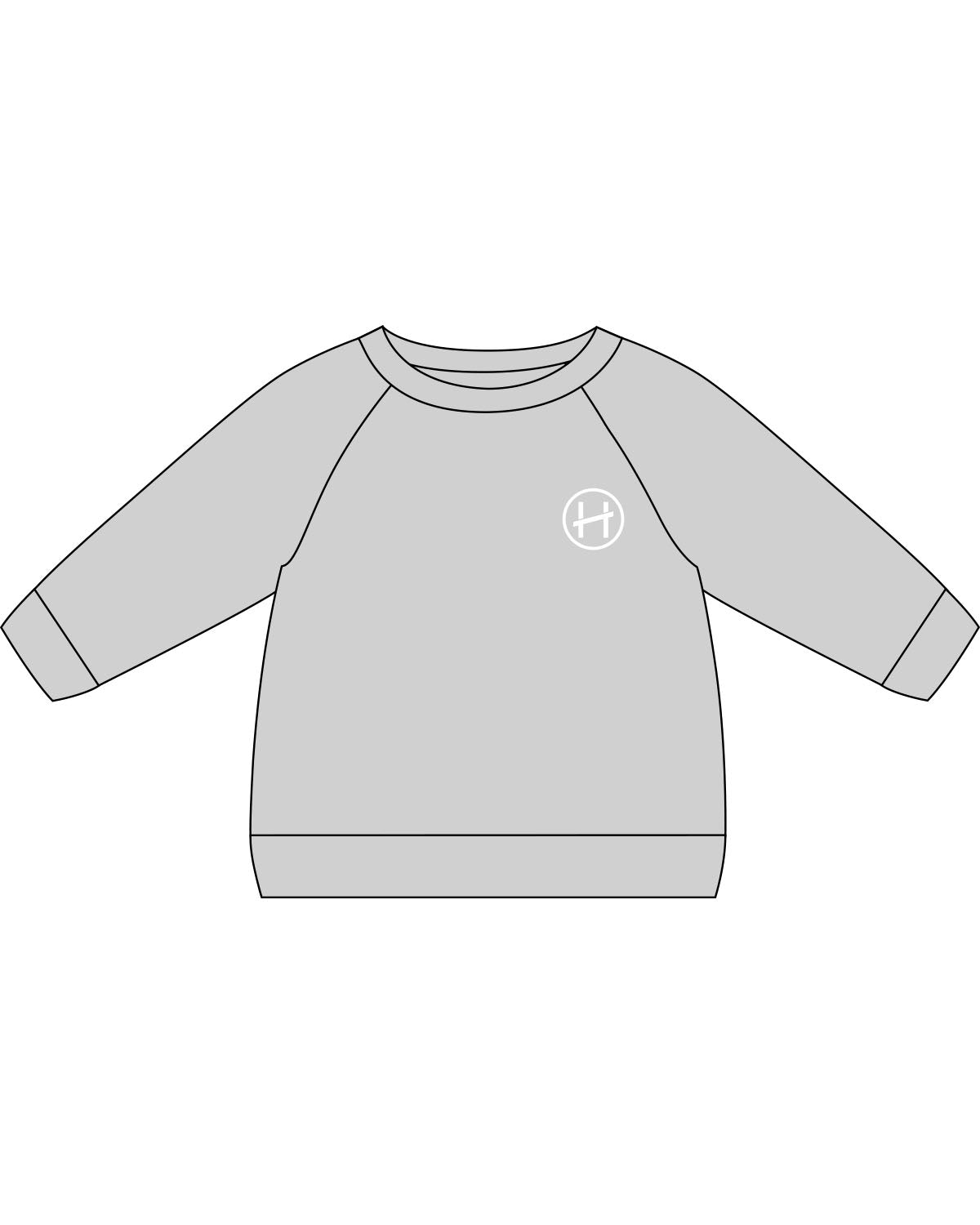 The Kids Crewneck - Heather - Hughes Residential - Left Chest & Center Back Stacked - Full Color Printed