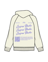 The Womens Hoodie - Butter - Megafit House - Left Chest & Back Stacked  - Printed - Periwinkle