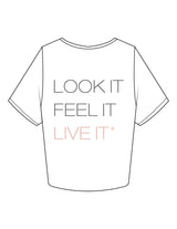 The Crop Tee - White - The Studio MDR - Center Chest & Back Stacked - Printed - Full Color