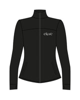 The Womens Zip Jacket - Black - Eleve - Left Chest & Back Center - White