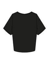 The Crop Tee - Black - Lagree Restoration - Center Chest Boxed - Printed - White