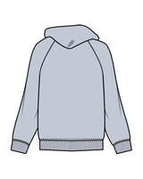 The Mens Hoodie - Powder - BlueCarrot - Left Chest & Hoodie - Printed - Tone on Tone