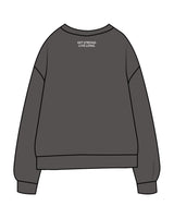 The Midweight Unisex Crewneck - Washed Black - Sweat Circuit - Center Chest - Back Neckline Stacked - Full Color