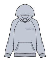 The Mens Hoodie - Powder - BlueCarrot - Left Chest & Hoodie - Printed - Tone on Tone