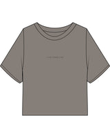 The Heavyweight Crop Tee - Washed Gray - Core Lab - Center Chest - Tone on Tone
