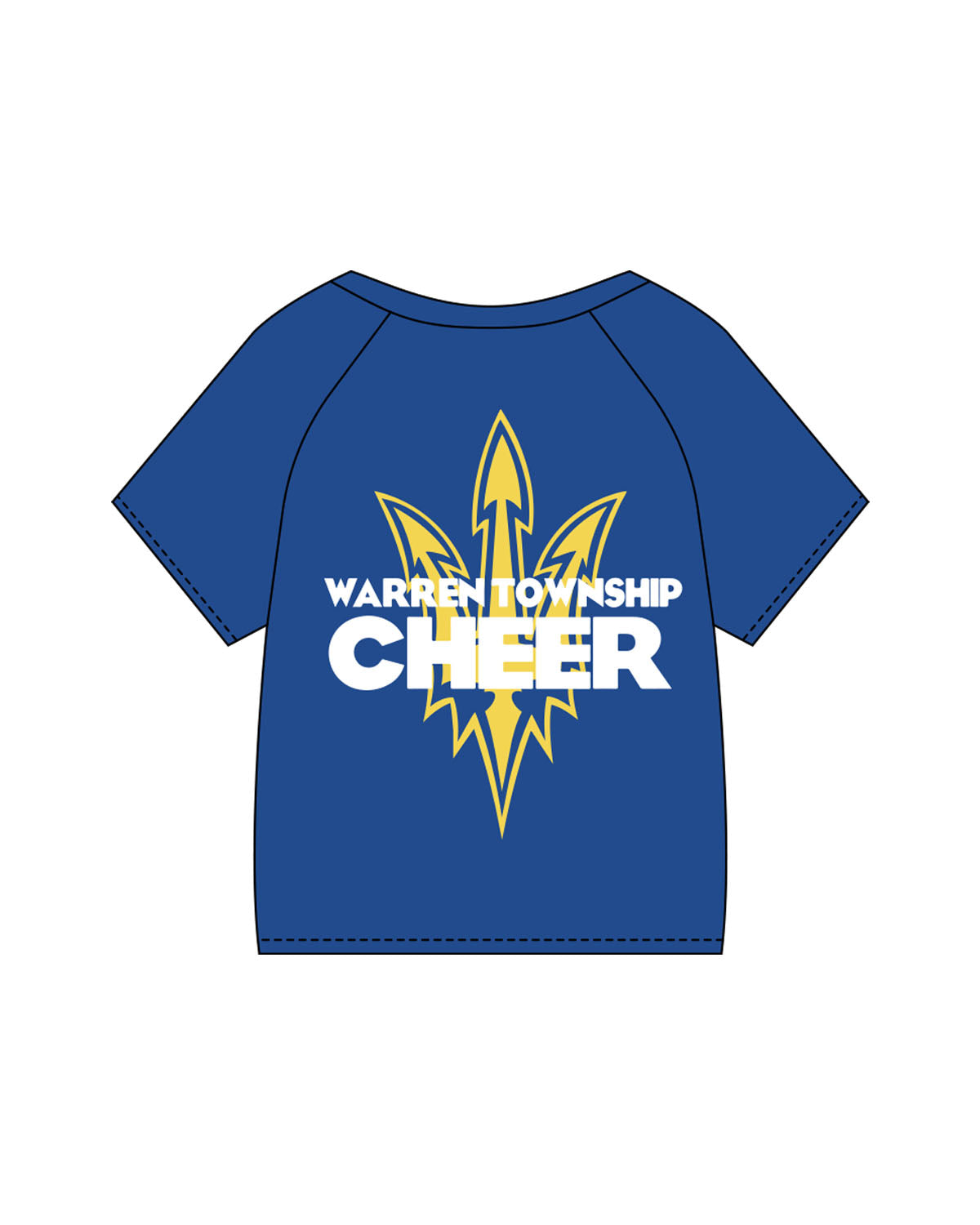 The Kids Tee - Royal - Warren - Left Chest Overlayed & Center Back Overlayed - Printed - Full Color