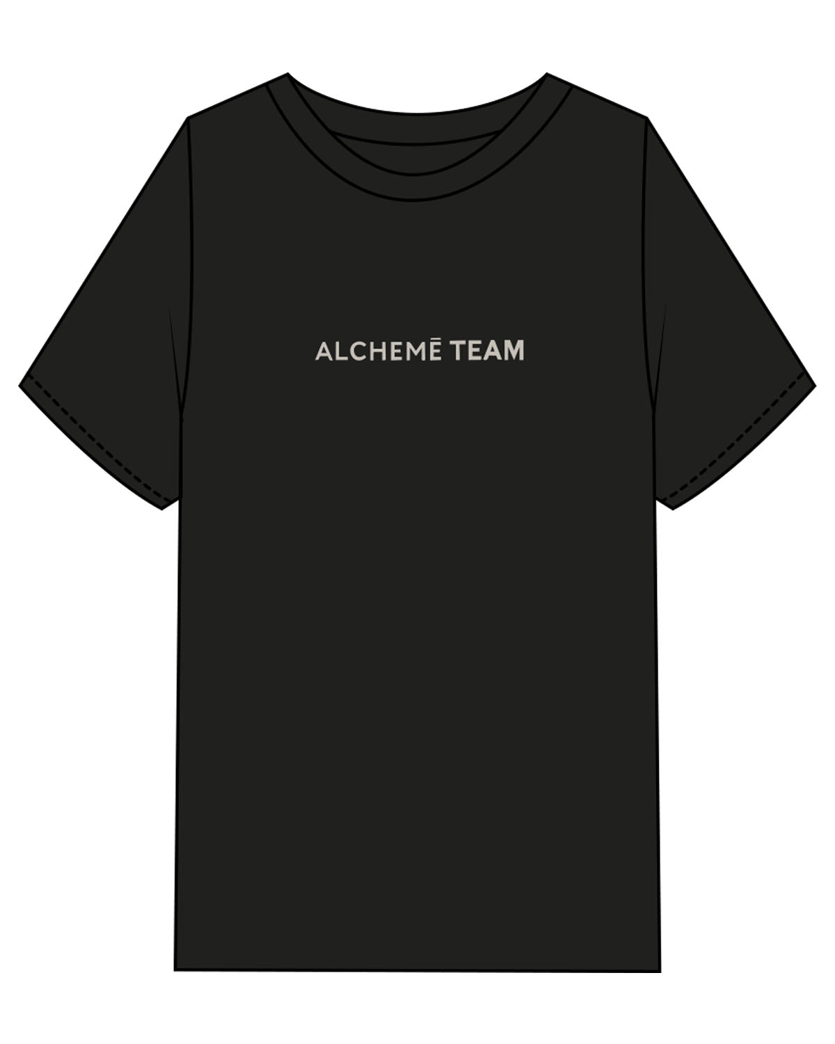 The Mens Heavyweight Tee - Black - ALCHEME - Center Chest & Center Back - Off White