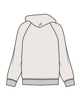 The Mens Hoodie - Bone - BlueCarrot - Left Chest & Hoodie - Printed - Tone on Tone
