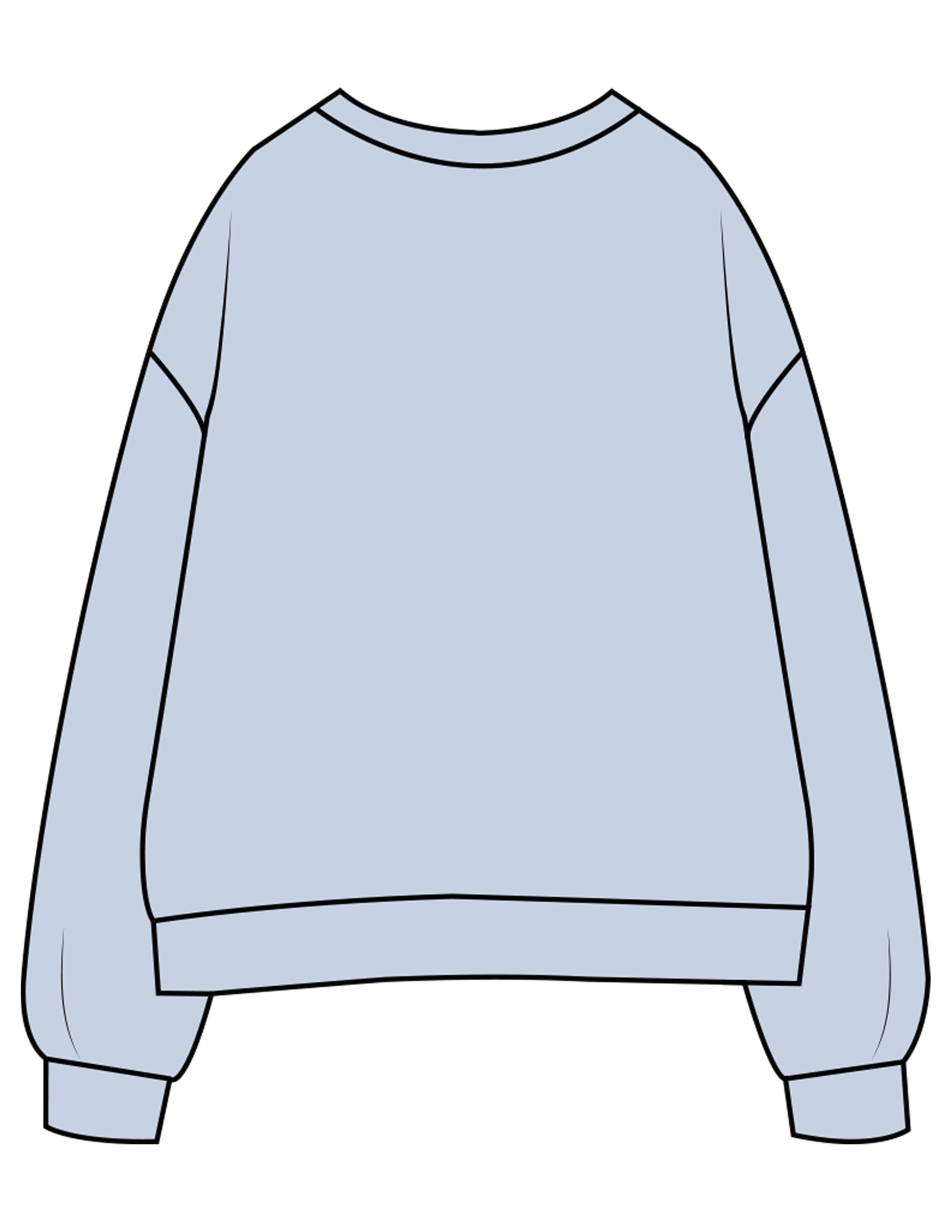 The Womens Crewneck - Powder - Carriage House - Center Chest Stacked - Printed - Navy