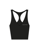 The Racer Tank - Black - Sacred Studios - Left Chest & Center Back - Printed - White