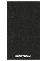 The Gym Towel - Black - Mind Muscle - Front Body Bottom - Embroidered - Full Color - The Gym Towel Bag - Black - Center Body - Printed - White