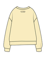 The Midweight Unisex Crewneck - Washed Yellow - Sweat Circuit - Center Chest - Neckline Stacked - Full Color