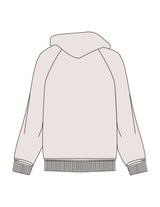 The Womens Hoodie - Bone - Komo Studio - Center Chest - Printed - Tone on Tone