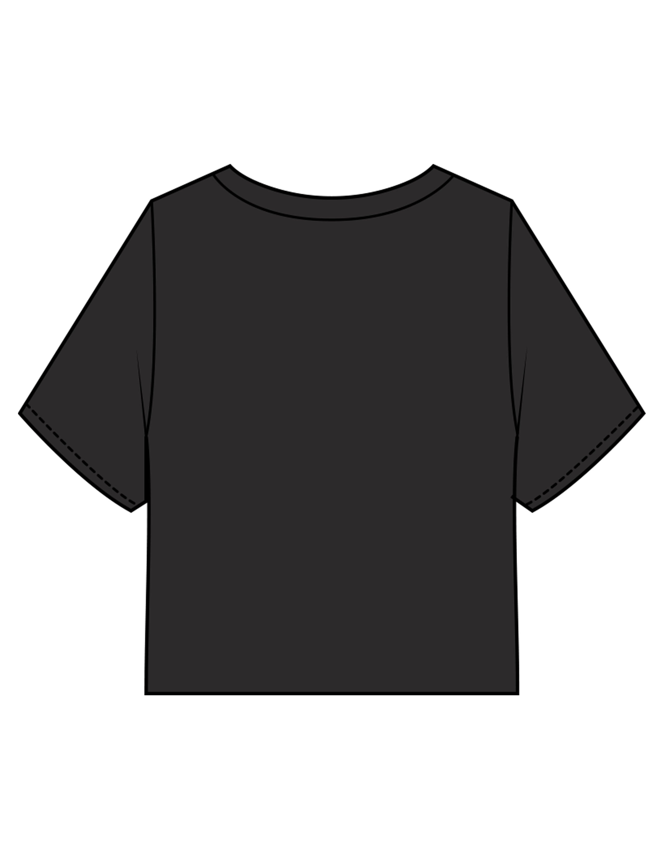 The Heavyweight Crop Tee - Washed Black - enCore Pilates - Center Chest Stacked - Printed - Off White