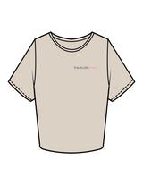 The Crop Tee - Bone - The Studio MDR - Left Chest & Ba]ck Stacked - Printed - Full Color