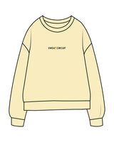 The Midweight Unisex Crewneck - Washed Yellow - Sweat Circuit - Center Chest - Neckline Stacked - Full Color