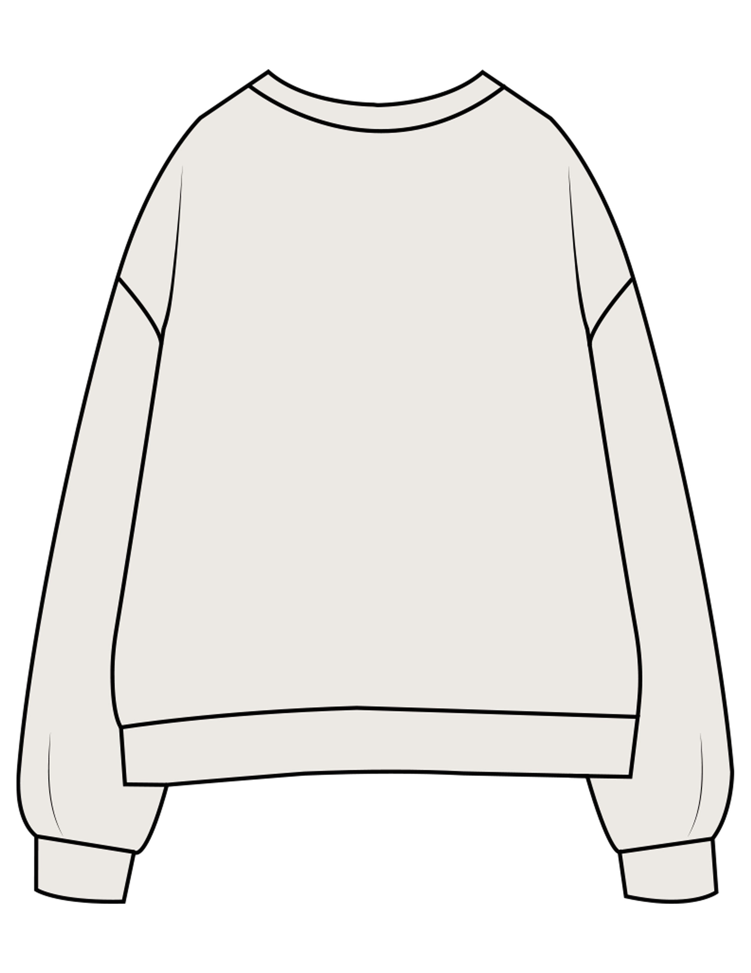 The Womens Crewneck - Bone - Carriage House - Center Chest Stacked - Printed - Charcoal