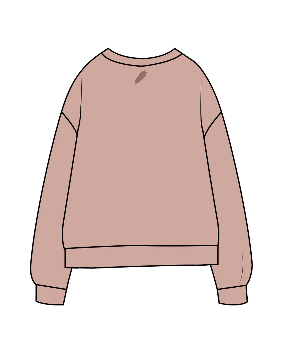The Midweight Unisex Crewneck - Washed Clay - BlueCarrot - Center Chest & Back Neckline - Embroidered - Tone on Tone