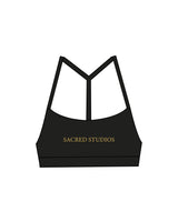 The Basic Bra - Black - Sacred Studios - Center Chest & Center Back - Printed - Gold