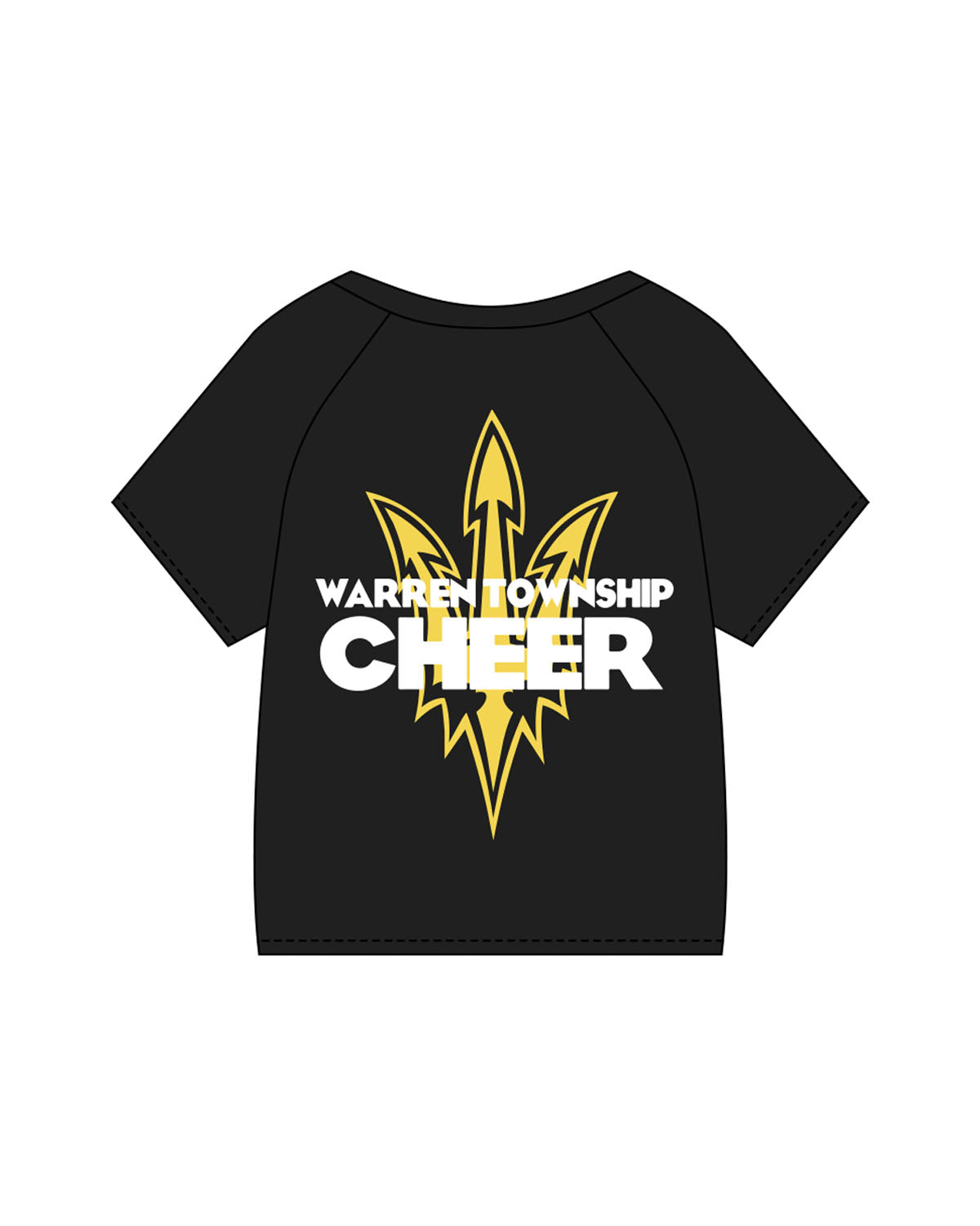 The Kids Tee - Black - Warren - Left Chest Overlayed & Center Back Overlayed - Printed - Full Color