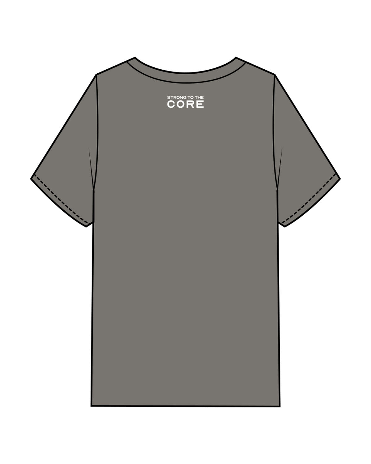The Mens Heavyweight Tee - Washed Gray - Core Lab - Left Chest & Back Neckline