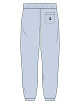 The Womens Sweatpants - Powder - Mind Muscle - Left Leg Text & Back Pocket Icon - Printed - Full Color