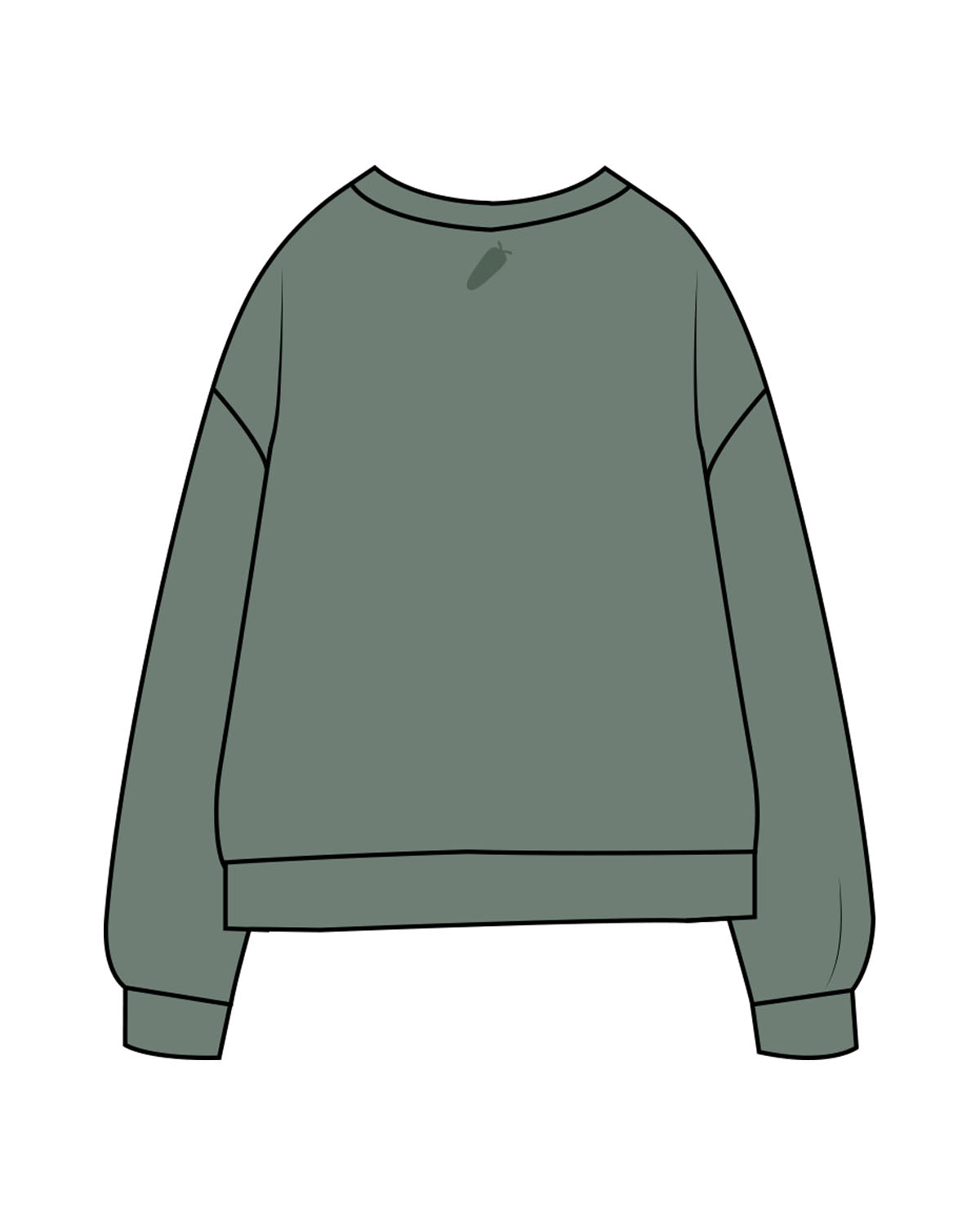 The Midweight Unisex Crewneck - Washed Alpine - BlueCarrot - Center Chest & Back Neckline - Embroidered - Tone on Tone