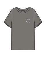 The Mens Heavyweight Tee - Washed Gray - Core Lab - Left Chest & Back Neckline