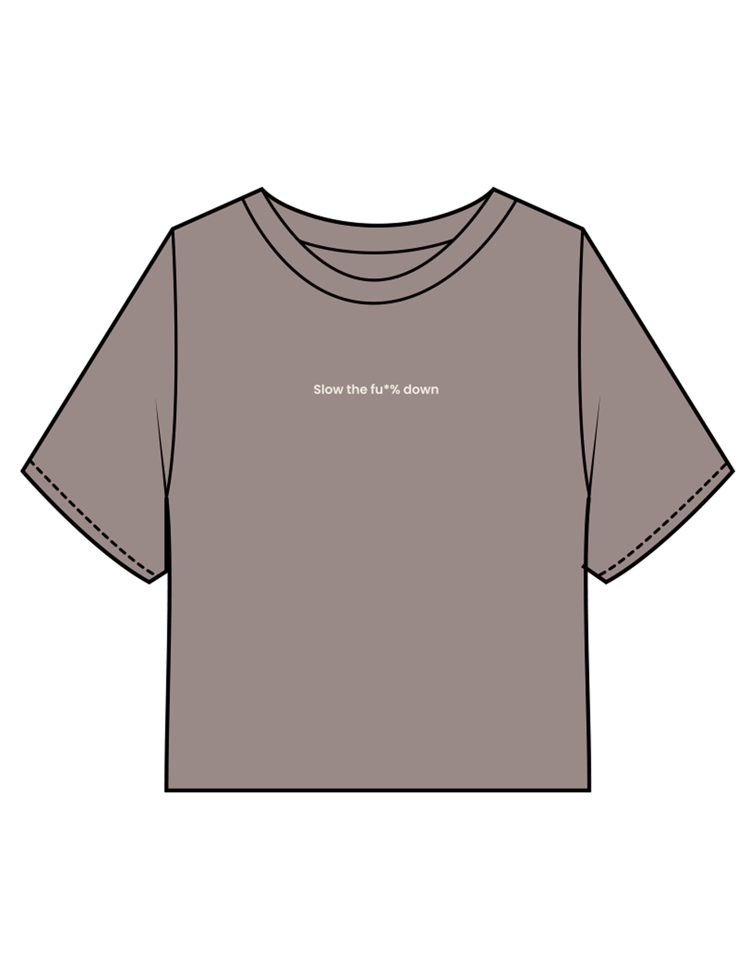 The Heavyweight Crop Tee - Washed Gray - enCore Pilates - Center Chest - Embroidered- Off White