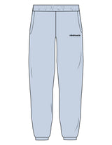 The Womens Sweatpants - Powder - Mind Muscle - Left Leg Text & Back Pocket Icon - Printed - Full Color