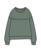 The Midweight Unisex Crewneck - Washed Alpine - BlueCarrot - Center Chest & Back Neckline - Embroidered - Tone on Tone