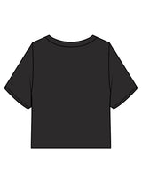 The Heavyweight Crop Tee - Washed Black - enCore Pilates - Center Chest - Embroidered- Off White