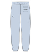 The Mens Sweatpants - Powder - Mind Muscle - Left Leg Icon & Back Pocket Text - Printed - Full Color