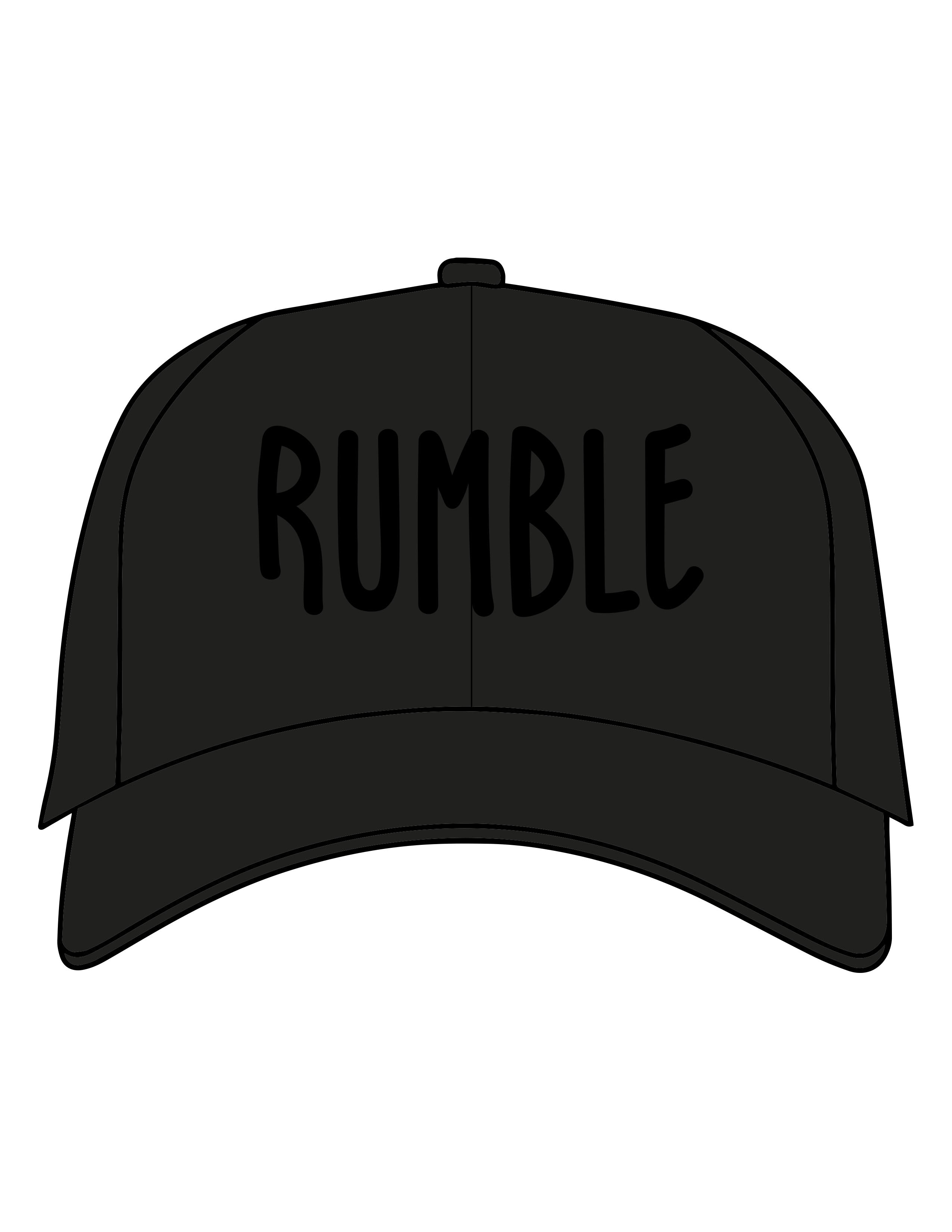 The Dad Hat - Black - Rumble Core - Center Crown - Embroidered - Black