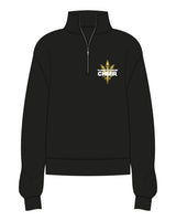 The Mens 1/4 Zip - Black - Warren - Left Chest Overlayed - Printed - Full Color