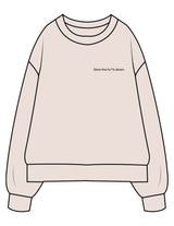 The Midweight Unisex Crewneck - Washed Ivory - enCore Pilates - Left Chest - EMB - Brown
