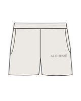 The Womens Sweat Shorts - Bone - ALCHEME - Left Leg - Tone on Tone