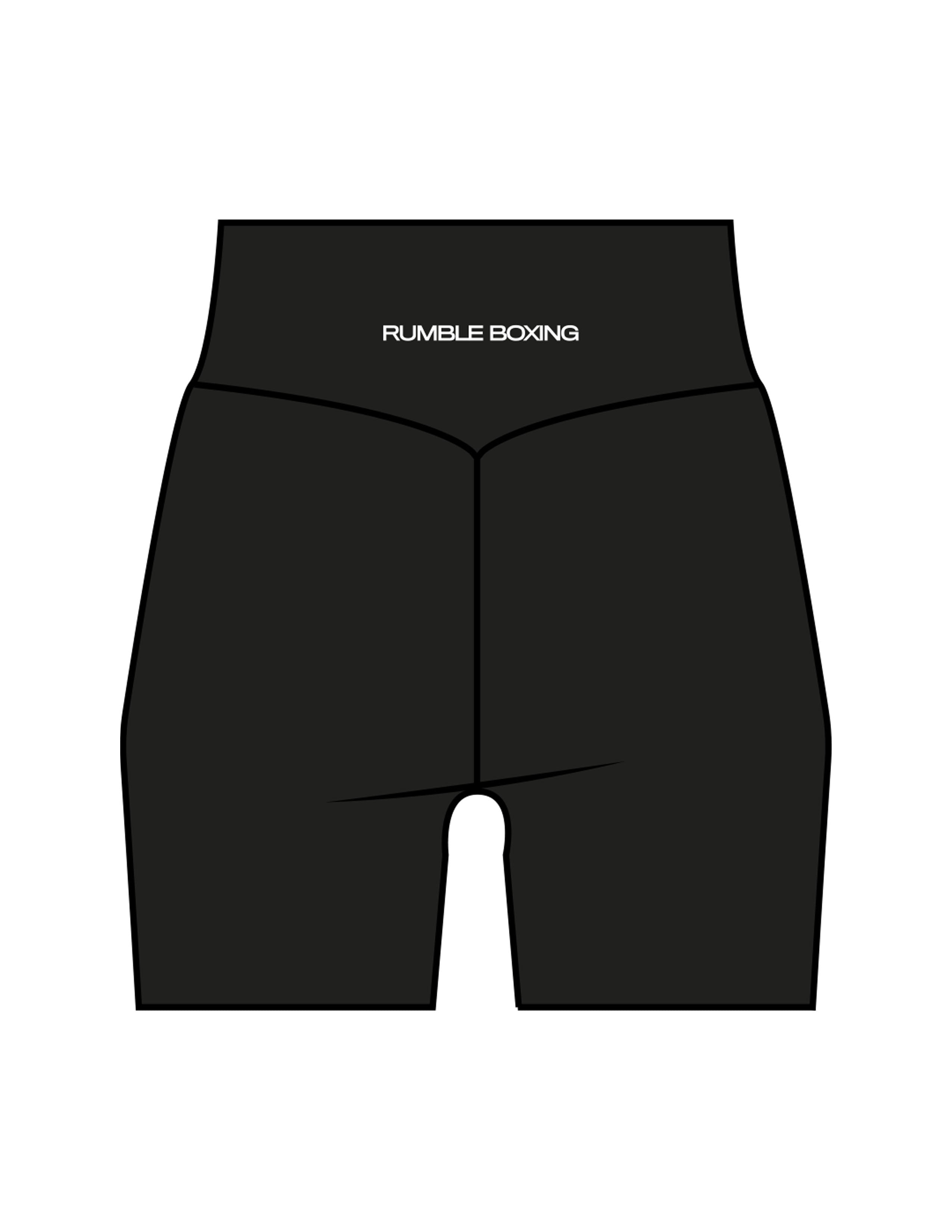The Basic Short - Black - Rumble Core - Back Waistline - Printed - White