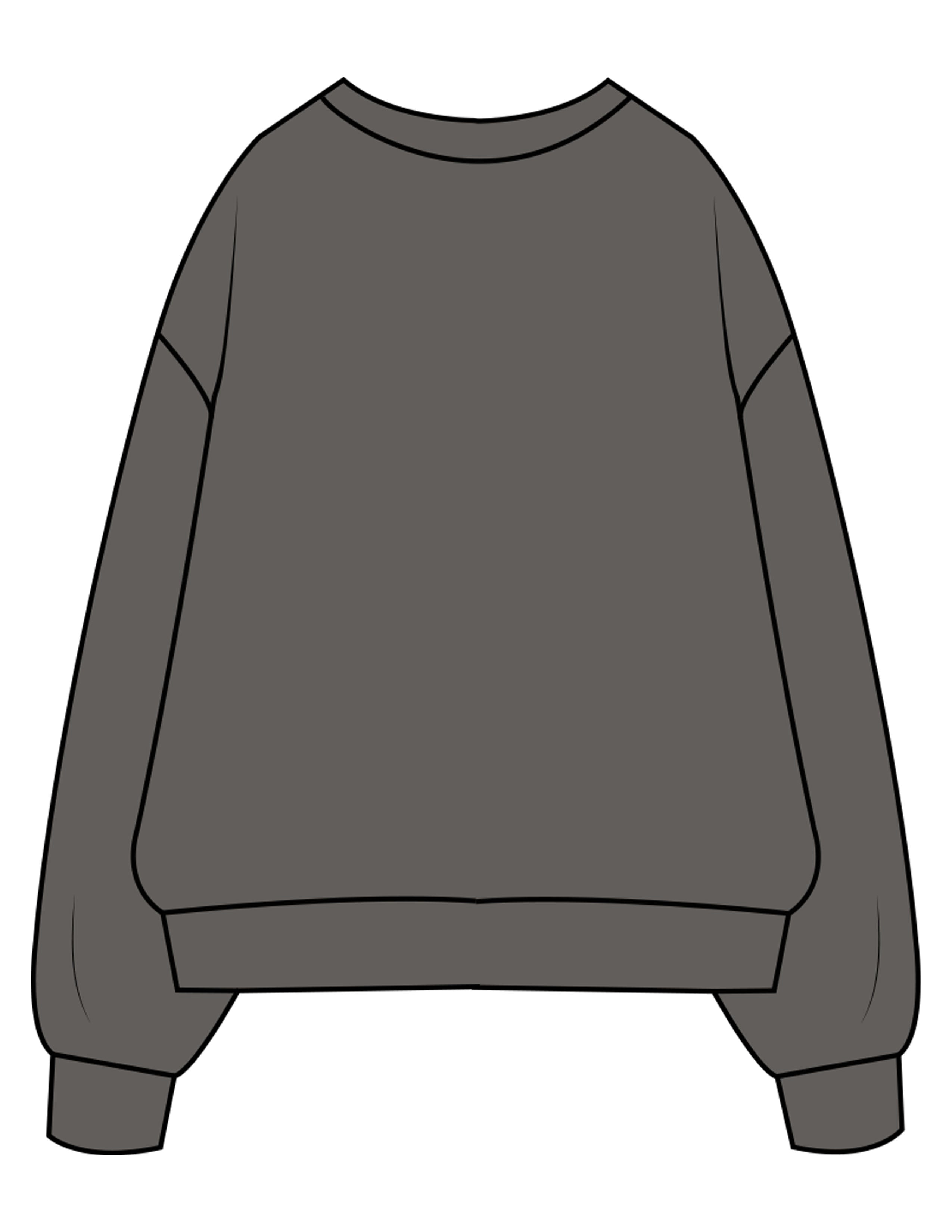 The Midweight Unisex Crewneck - Washed Black - enCore Pilates - Left Chest - EMB - Off White