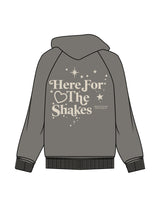 The Womens Zip Hoodie - Washed Gray - Mega Fit House - Left Chest & Back Stacked - Printed - Off White