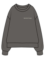 The Midweight Unisex Crewneck - Washed Black - enCore Pilates - Left Chest - EMB - Off White