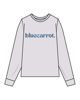 The Unisex Midweight Long Sleeve - Orchid - BlueCarrot - Center Chest - Printed - Blue