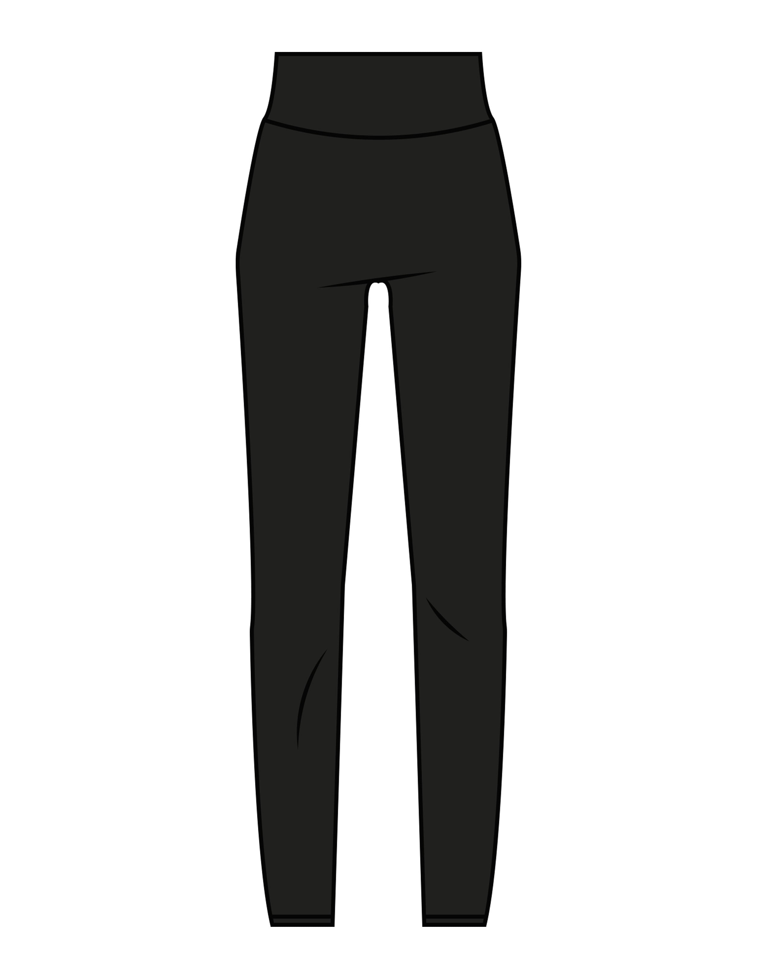 The Basic Legging - Black - Rumble Core - Back Waistline - Printed - White
