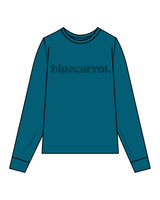 The Unisex Midweight Long Sleeve - Atlantic - BlueCarrot - Center Chest - Printed - Tone on Tone