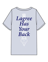 The Womens Heavyweight Tee - Washed Powder - Mega Fit House - Left Chest & Back Spine Stacked - Printed - Full Color