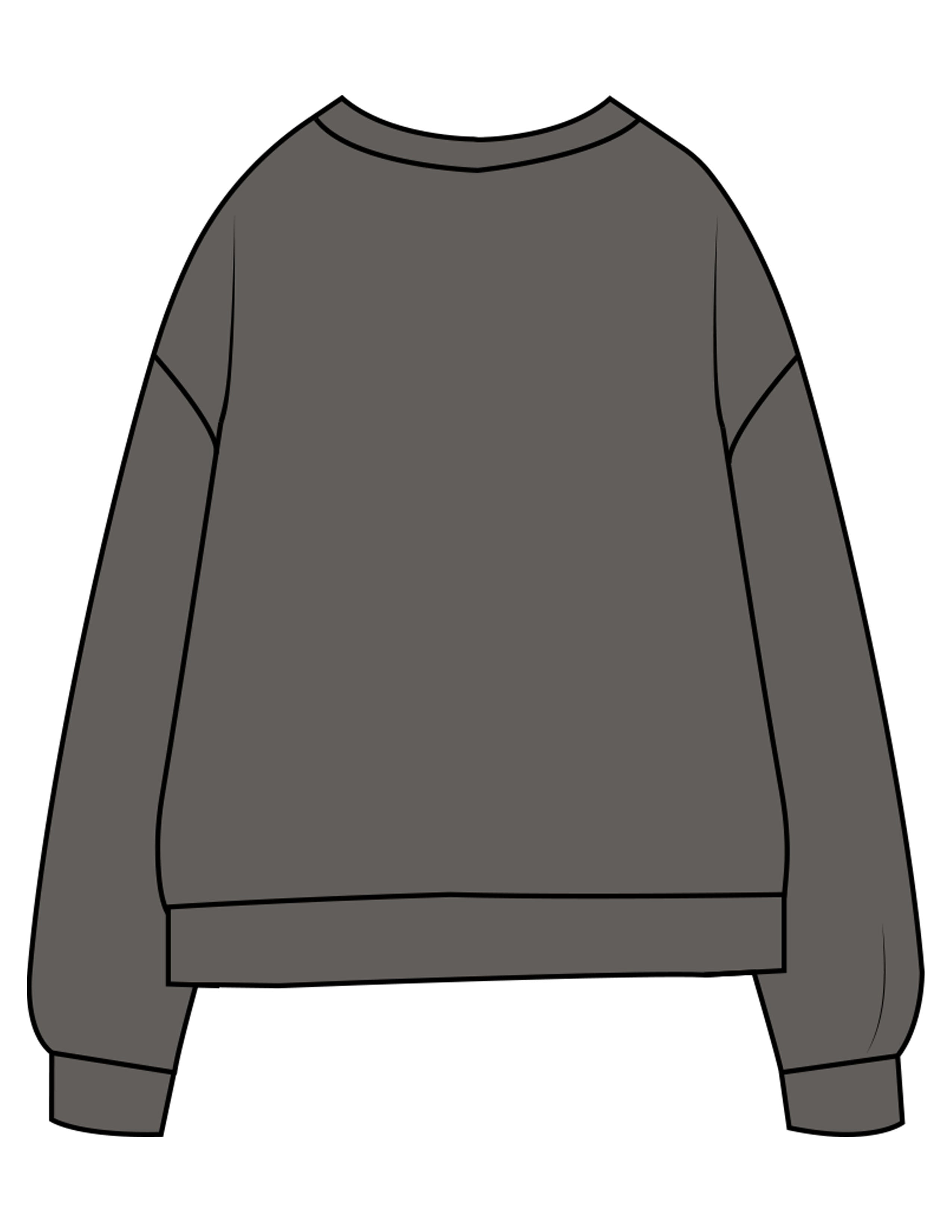 The Midweight Unisex Crewneck - Washed Black - enCore Pilates - Center Chest Stacked - Printed - Off White